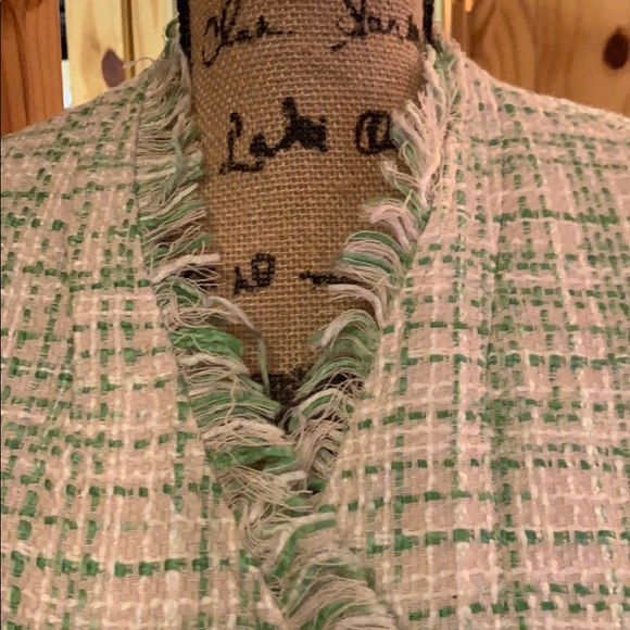 EUC lined jacket ribbon sleeves 4 button closure - Picture 5 of 15